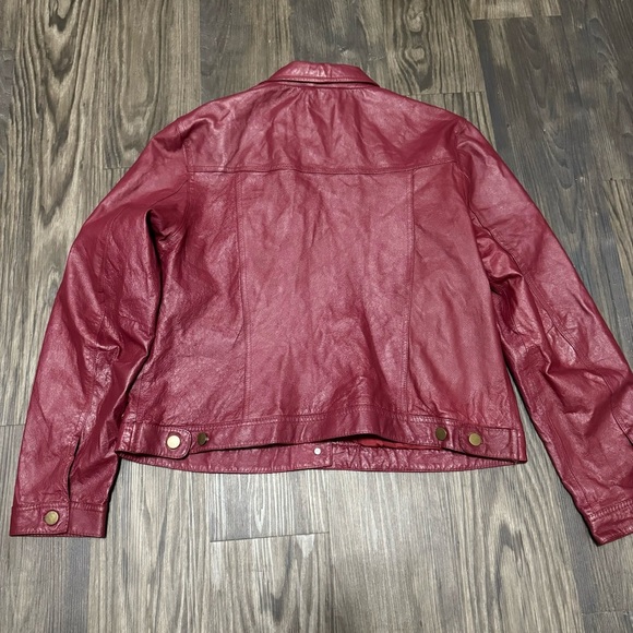 Metrostyle Women’s Red Jacket size 16 Button Up Vintage - Picture 3 of 7